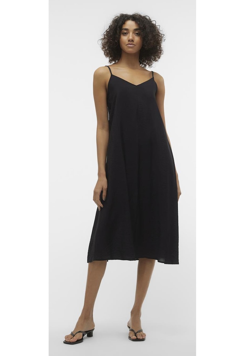 Rochie dama lunga 7359 - Casual - Viscoza - Negru