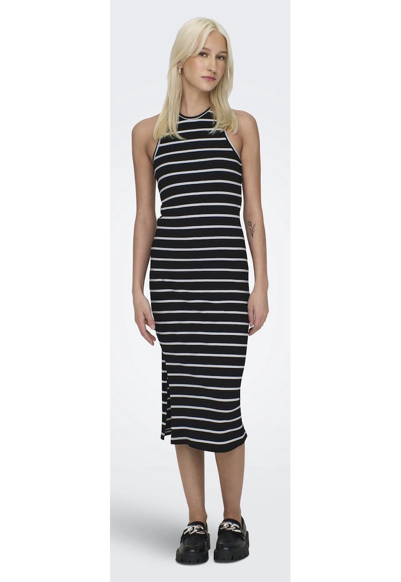 Rochie dama lunga 7571 - Casual - Bumbac - Negru