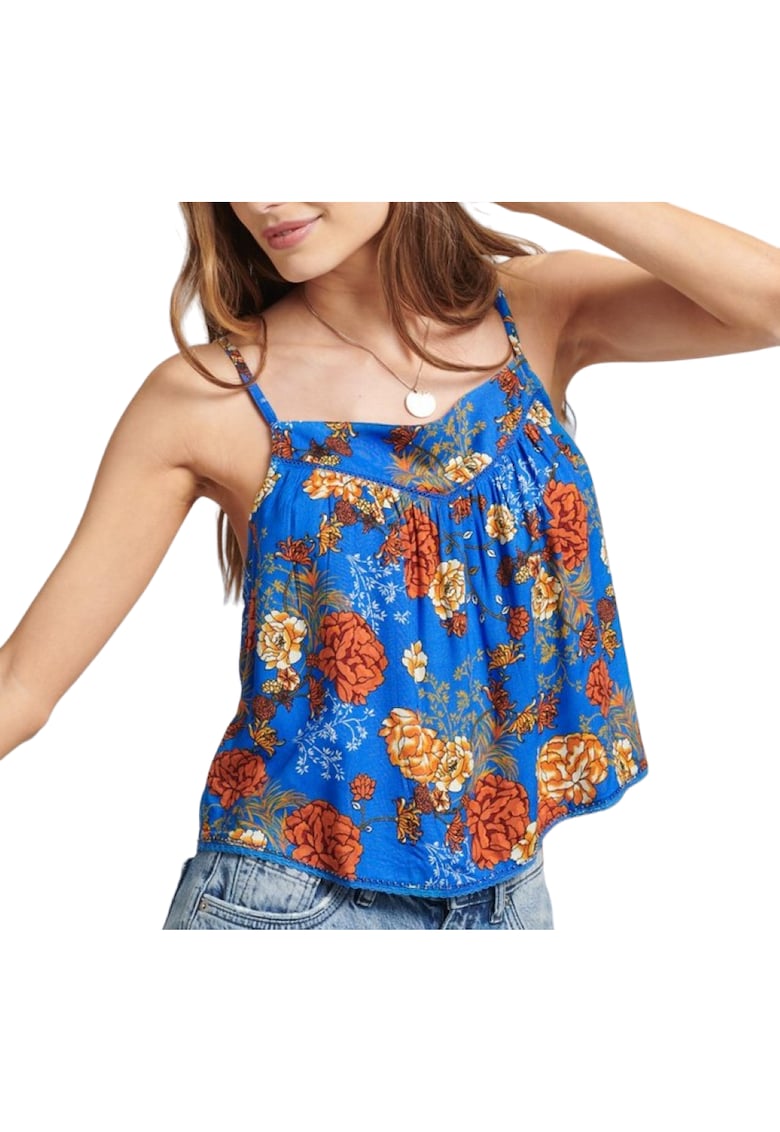 SuperDry - Top lejer cu bretele subtiri