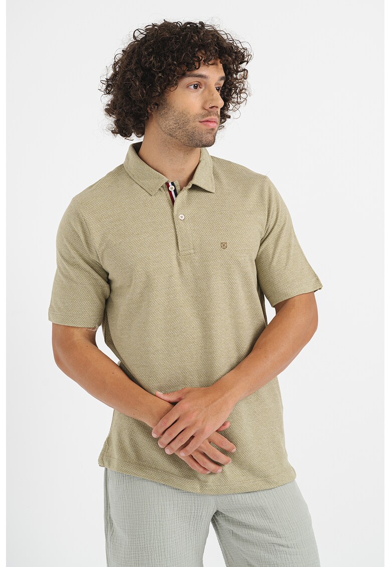 Tricou polo cu aspect texturat