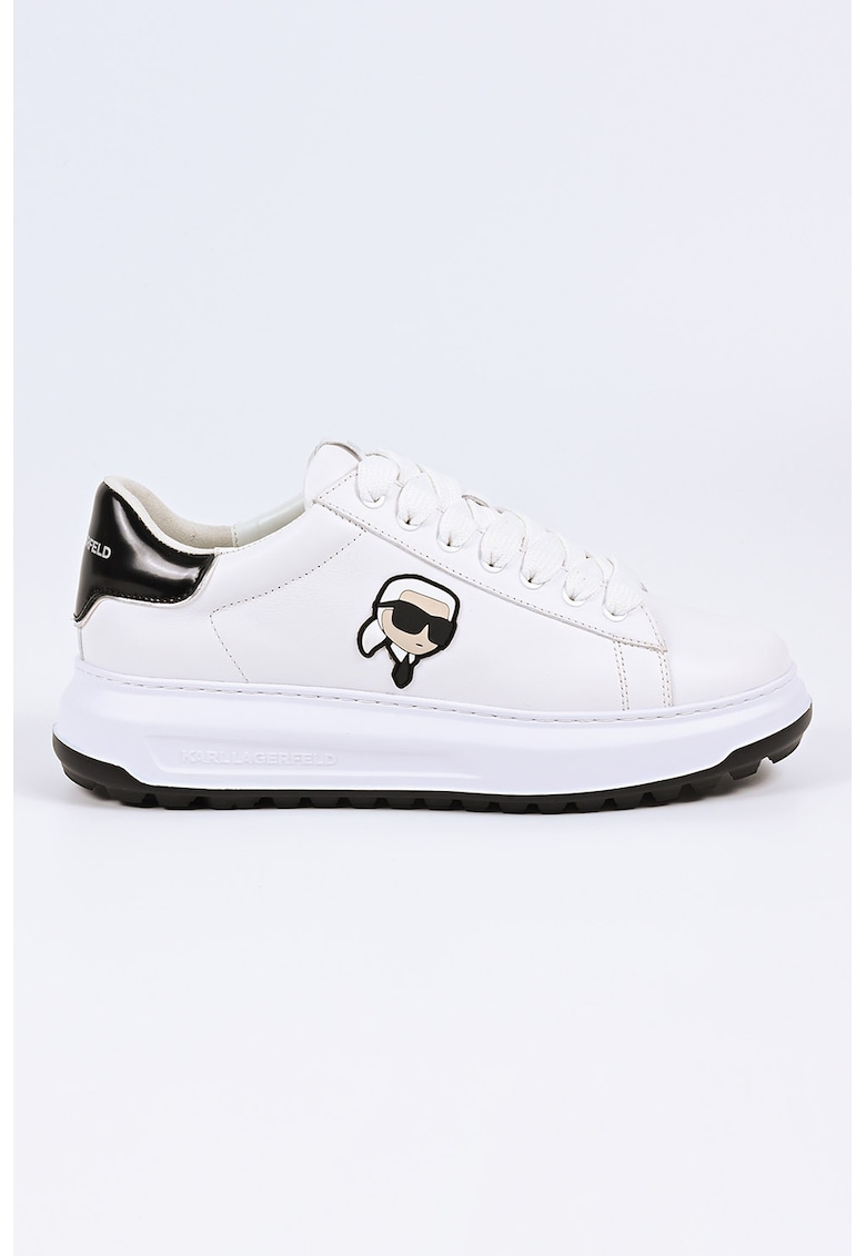 Pantofi sport din piele Kapri Lug - Negru/Alb murdar