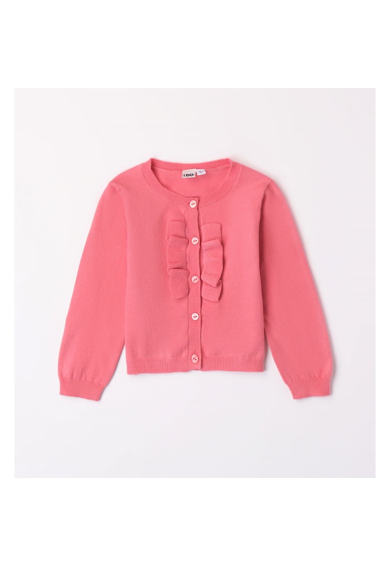 Cardigan cu volane si nasturi pentru fetite - 4.7541 - Roz