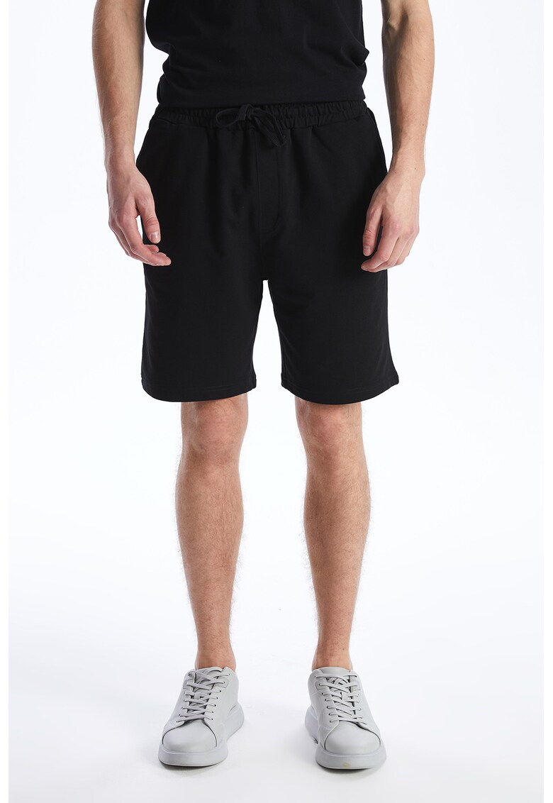 Pantaloni scurti din amestec de bumbac cu talie ajustabila