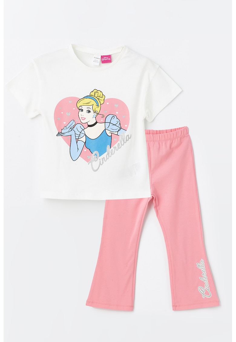 Set de colanti si tricou cu imprimeu cu desene