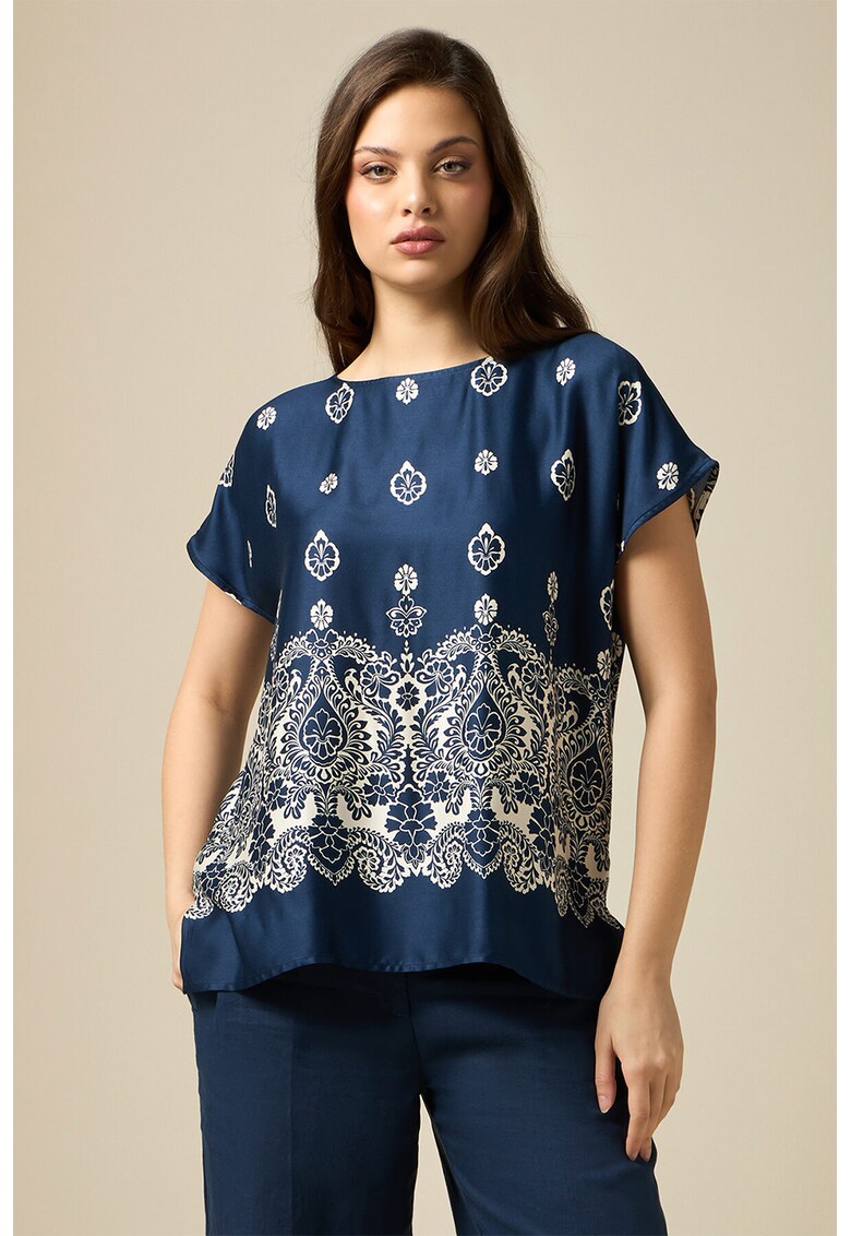 Bluza cu imprimeu si maneci scurte