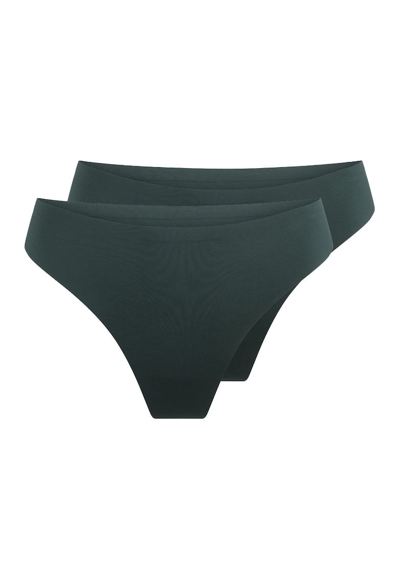 Set de chiloti tanga uni fara cusaturi - 2 perechi