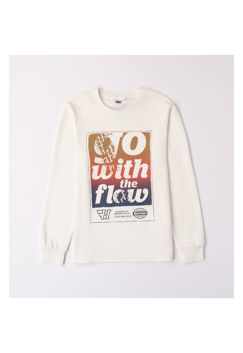 Bluza cu imprimeu pentru baieti - 4.7702 - Alb Natural