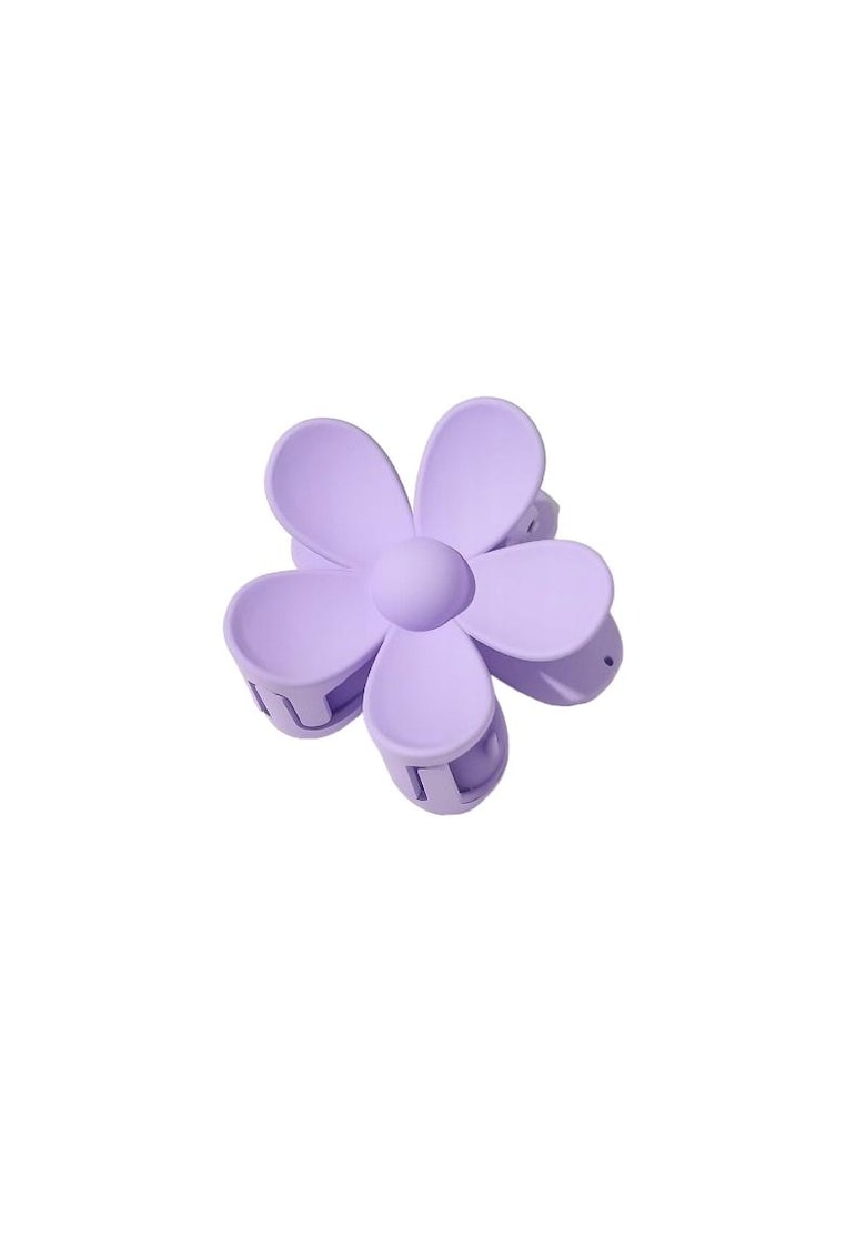Clama par Plastic - model floare - mov - 7x7.5cm