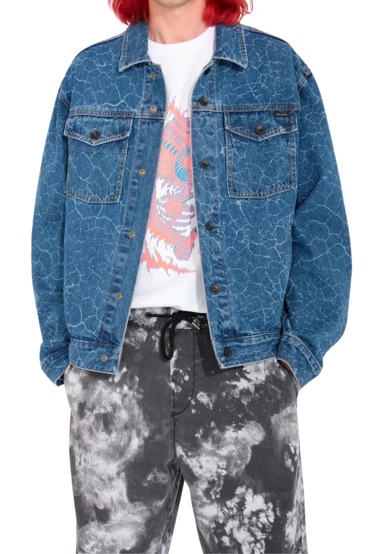 Jacheta pentru barbati  bumbac - albastru -