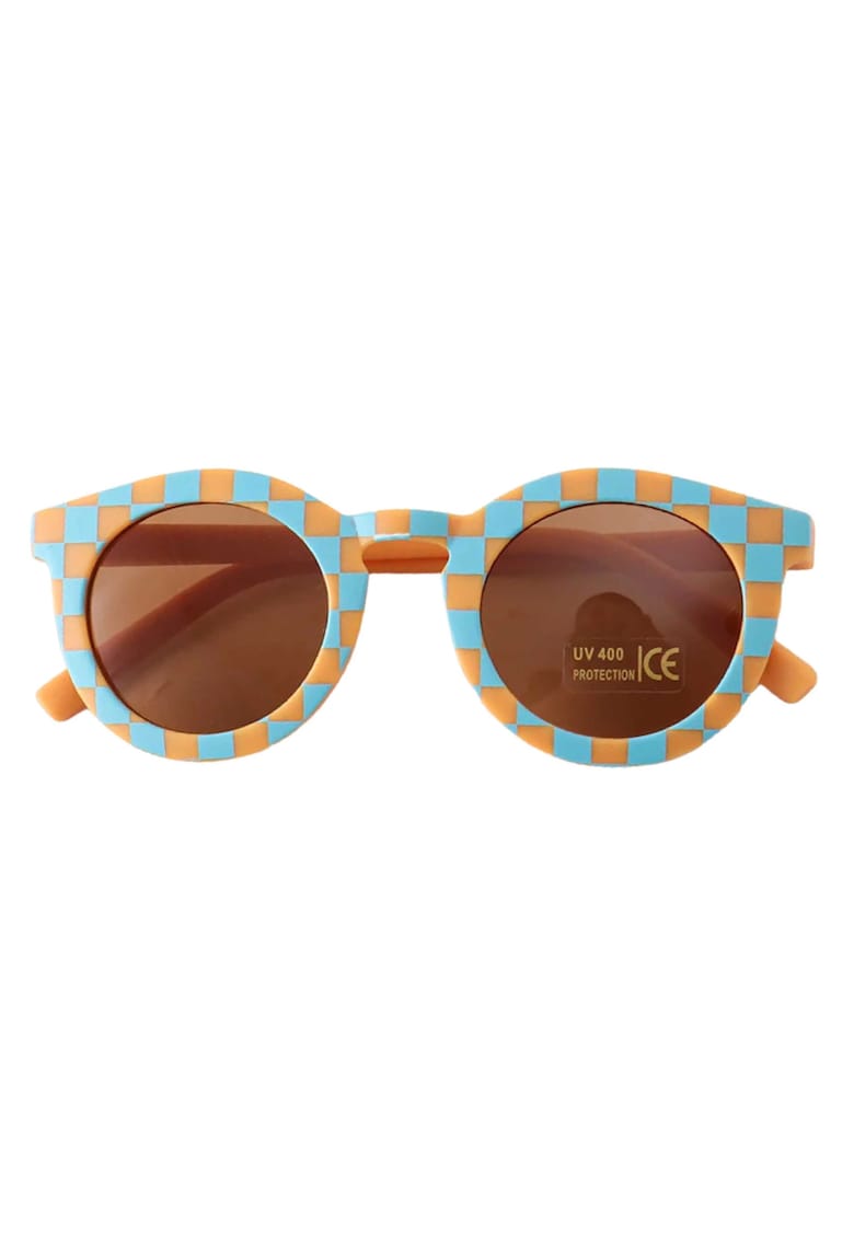 Ochelari de soare pentru copii - unisex - model vintage - rama cu imprimeu - tematica fashion summer - EFAYN