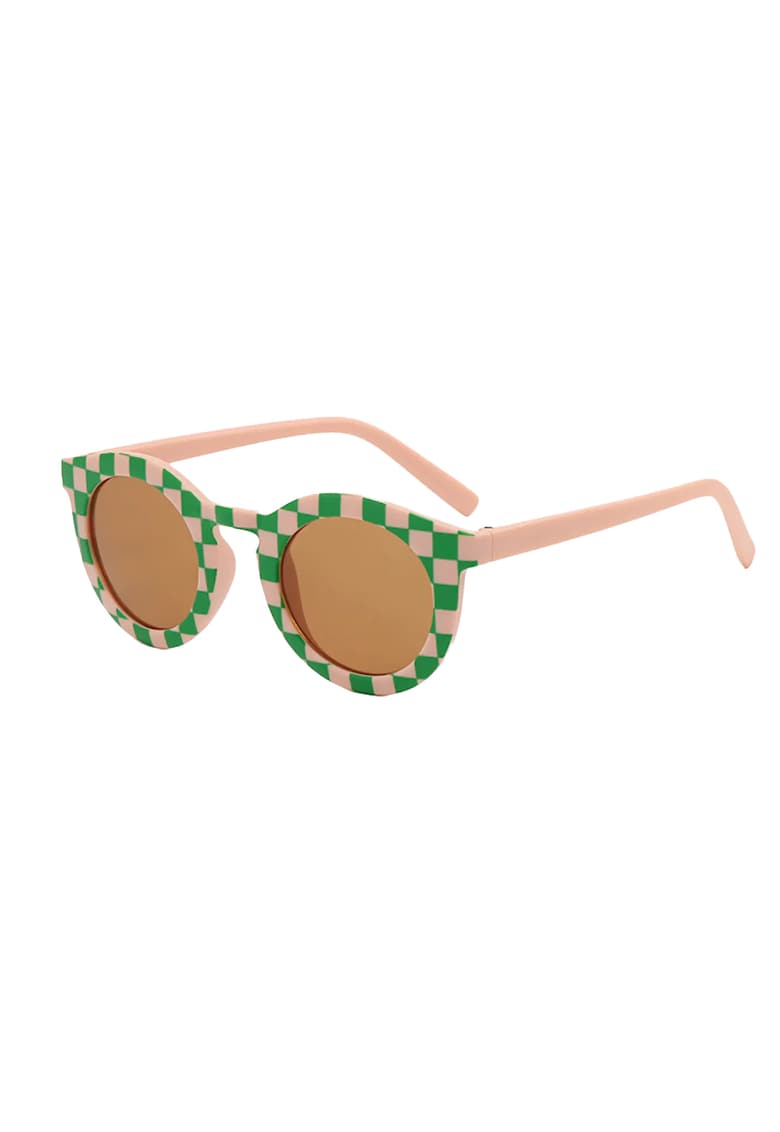 Ochelari de soare pentru copii - unisex - model vintage - rama cu imprimeu - tematica fashion summer - EFAYN