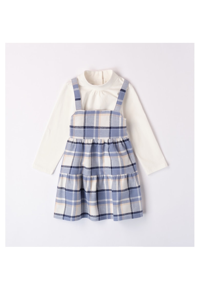 Compleu sarafan si bluza pentru fetite - 4.7624 - Alb/Albastru - Alb/Albastru