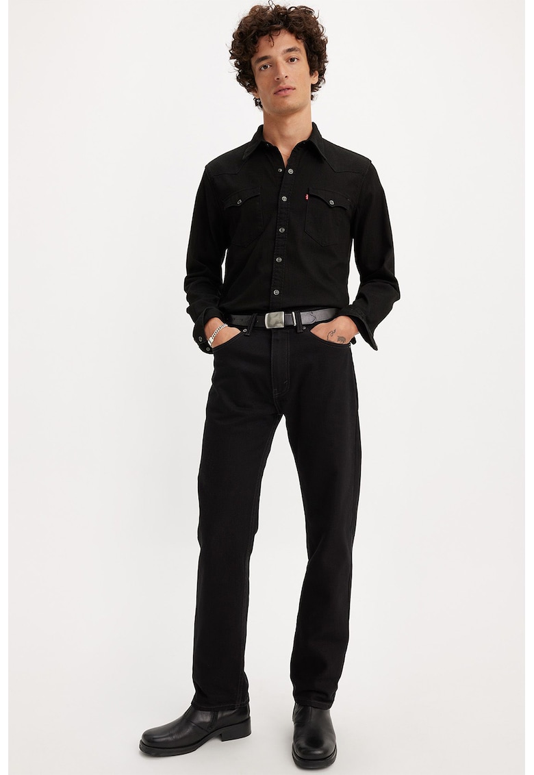 Blugi regular fit cu aspect decolorat 505® - Negru stins