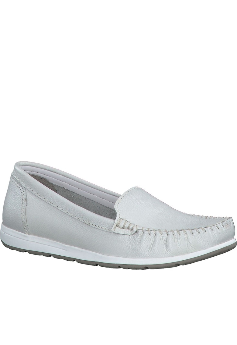 Mocasini dama - Piele naturala - alb - Alb