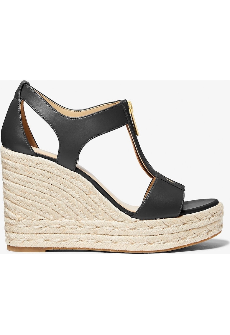 Sandale cu platforma - Piele naturala - Negru - Negru