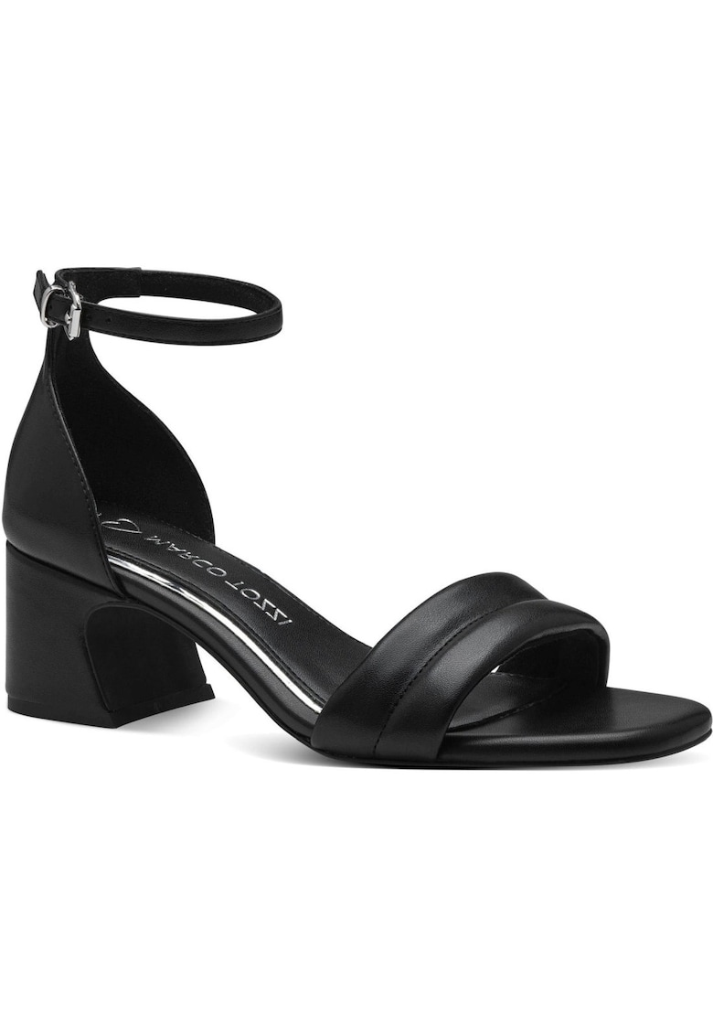 Sandale cu toc - Textil/Sintetic - Negru - Negru