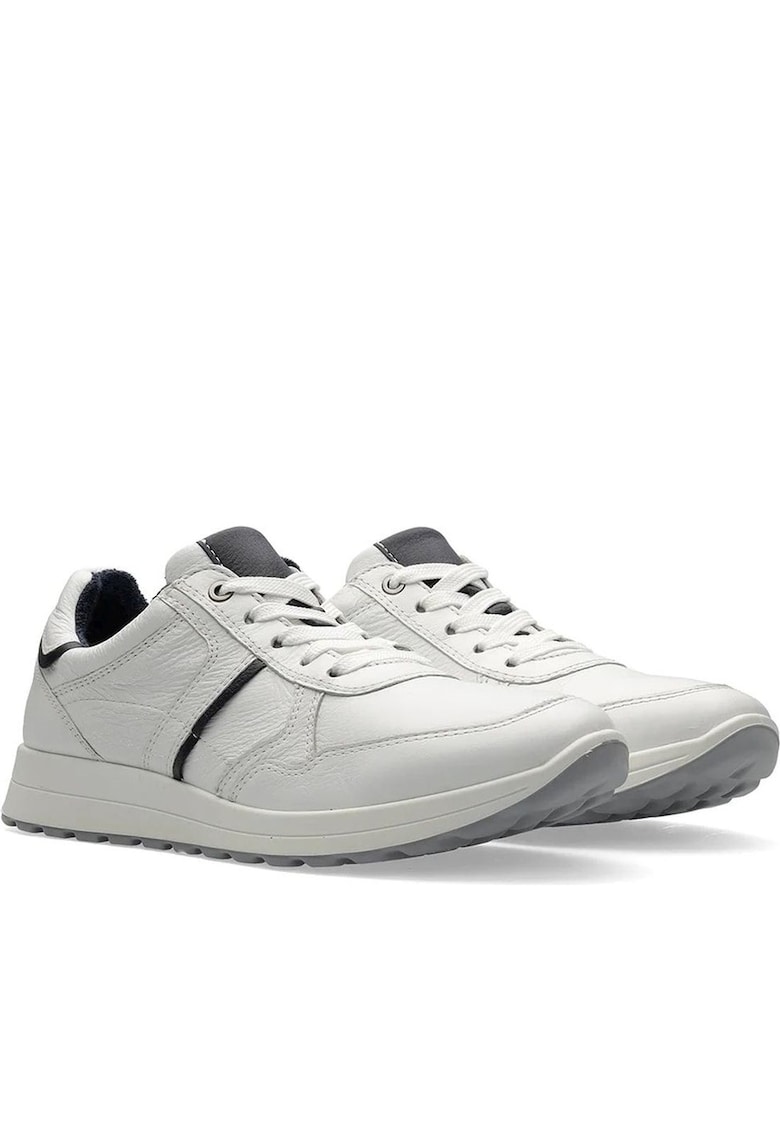 Tenisi barbati piele naturala - alb - Alb