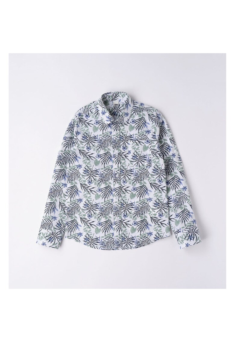 Camasa cu imprimeu pentru baiat - 4.6381 - Alb/Verde/Albastru