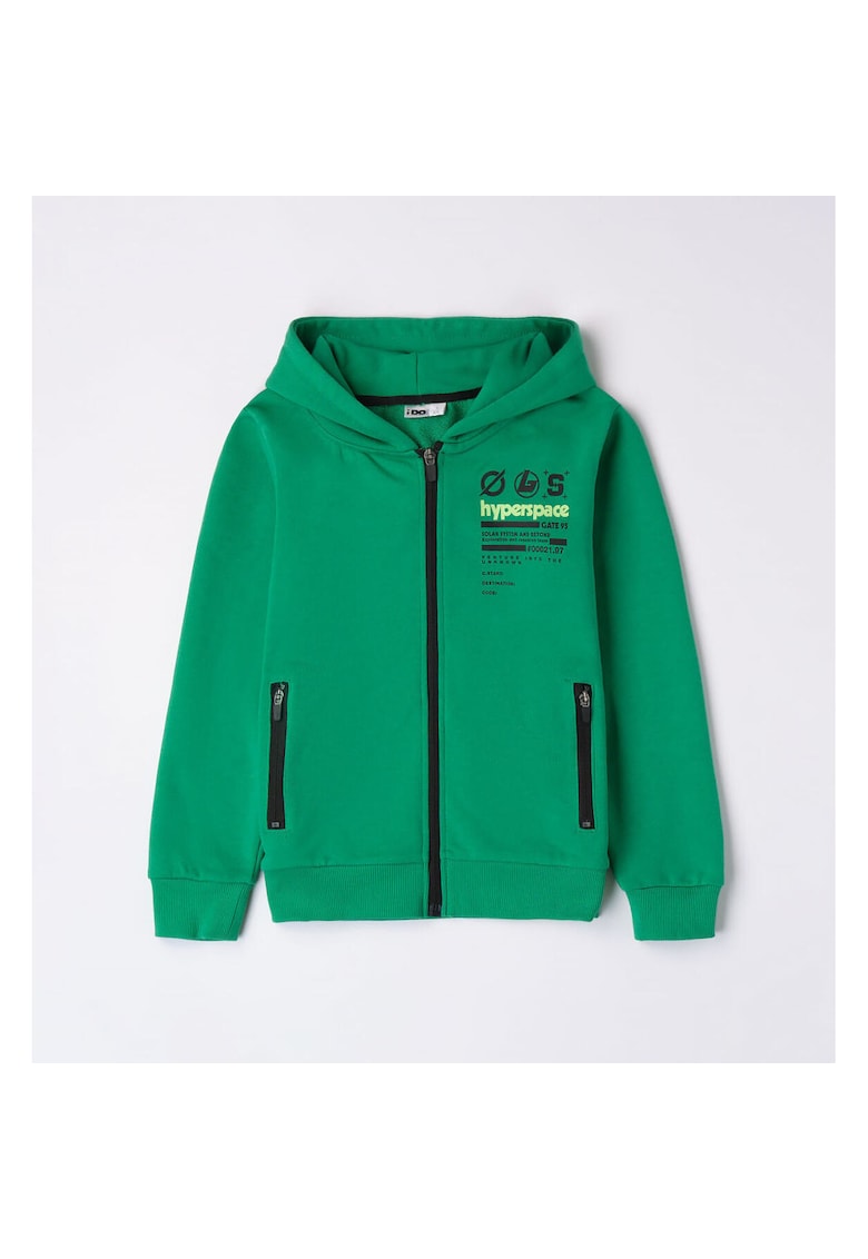 Hanorac cu fermoar si gluga pentru baiat - 4.7695 - Verde - Verde