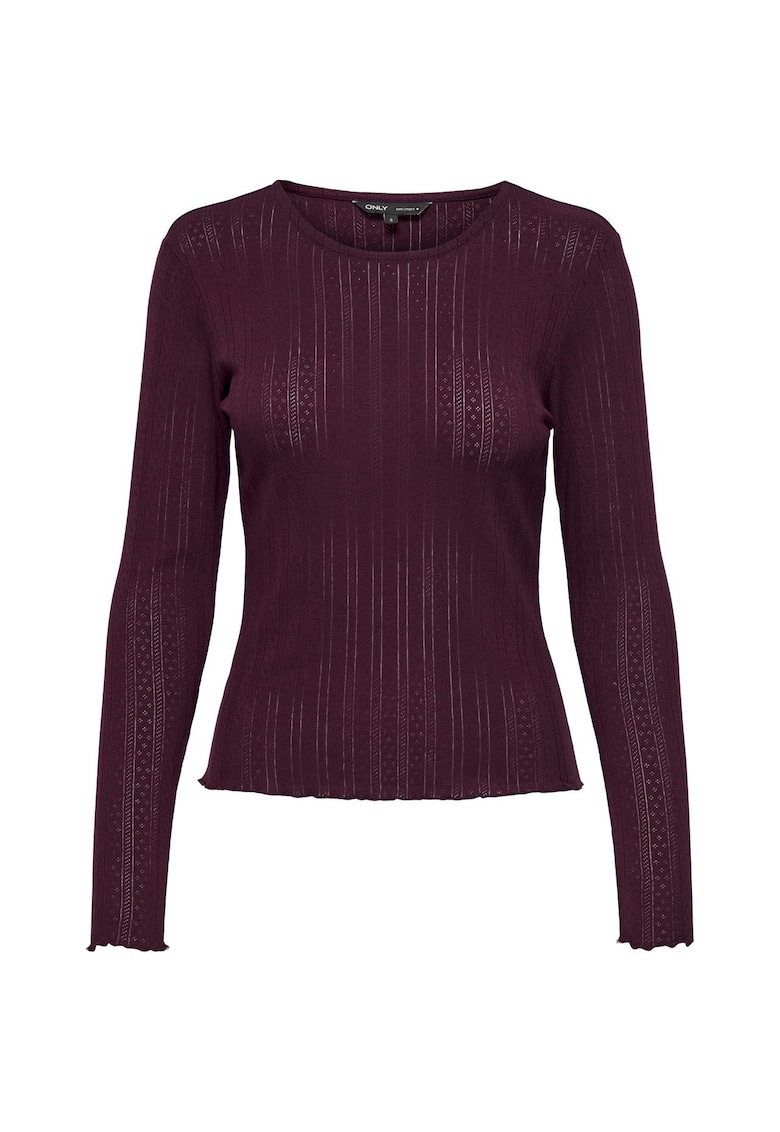 Only Bluza cu maneci lungi ONLCARLOTTA - Visiniu
