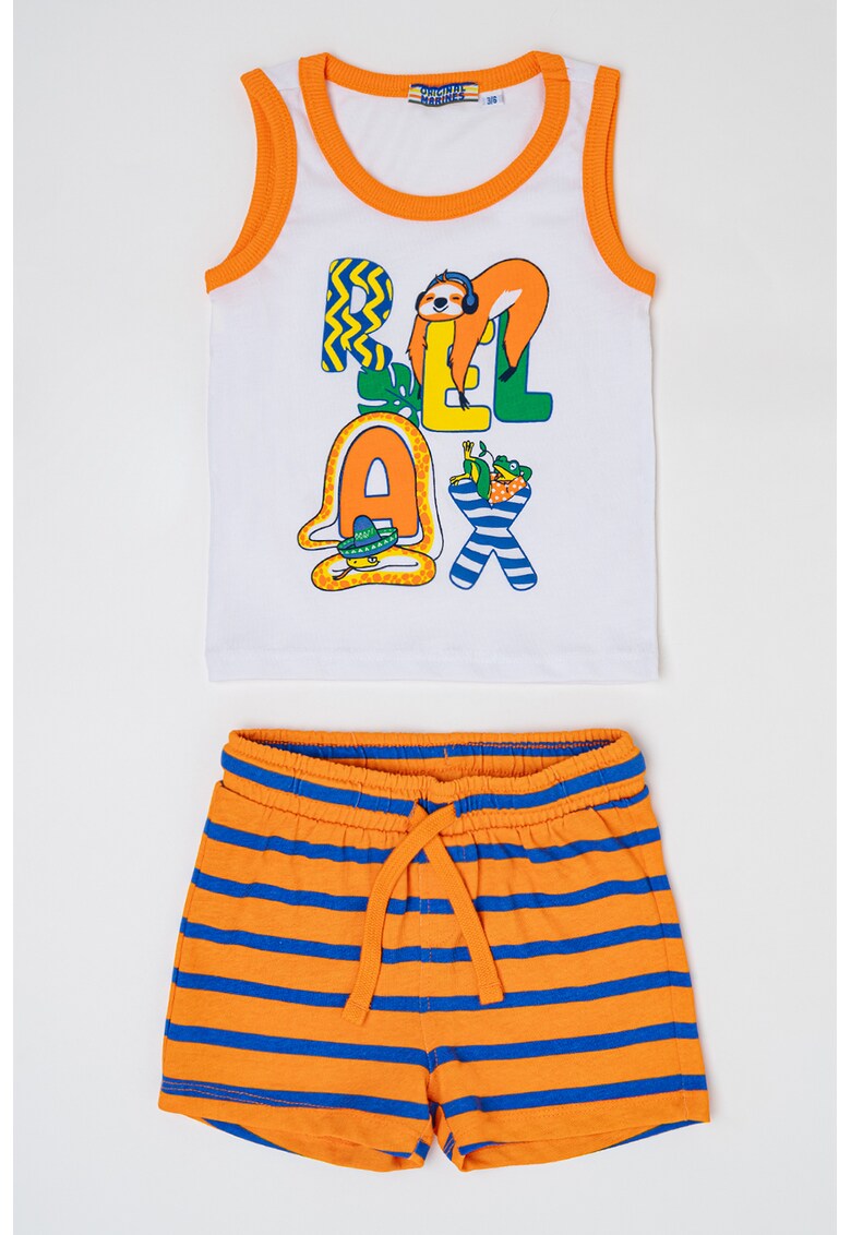 Set de top si pantaloni scurti din bumbac - 2 piese