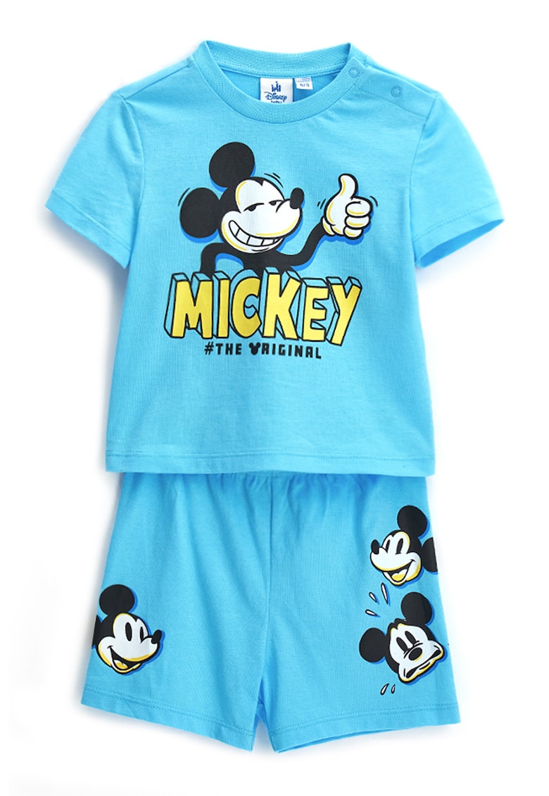 Pijama de bumbac cu imprimeu Mickey Mouse