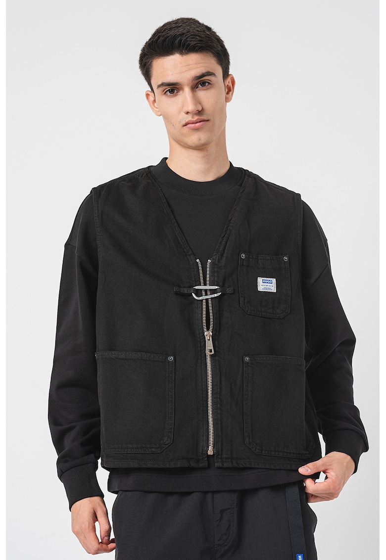 Jacheta de bumbac cu buzunare laterale