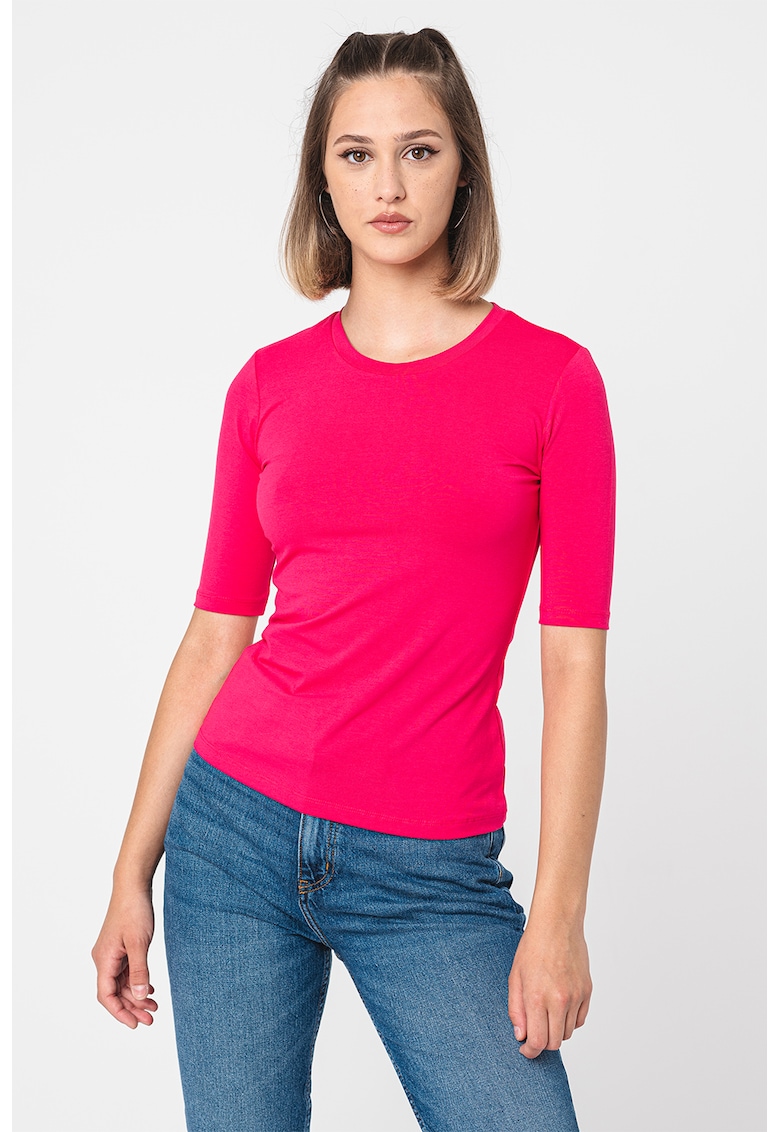 Tricou slim fit din amestec de modal Darnelia