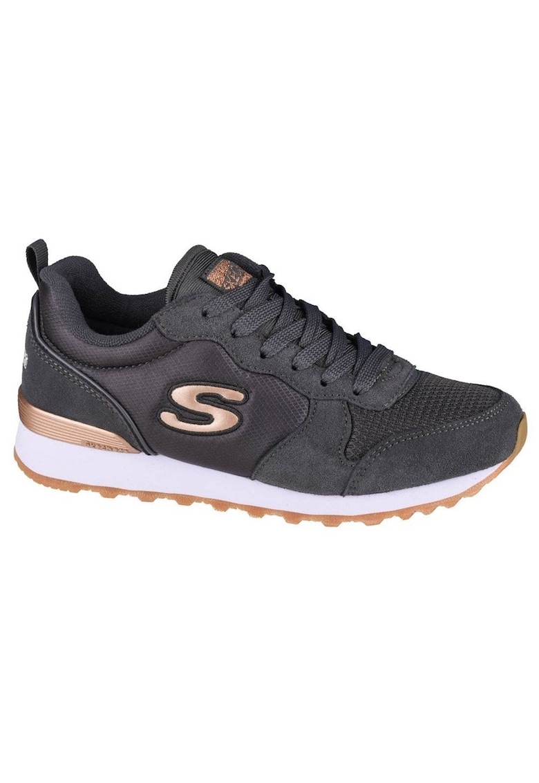 Pantofi sport Retros-RG cu insertii din piele intoarsa - Gri antracit