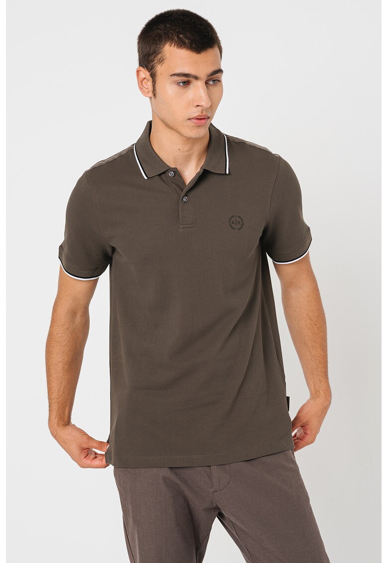 Tricou polo slim fit din bumbac