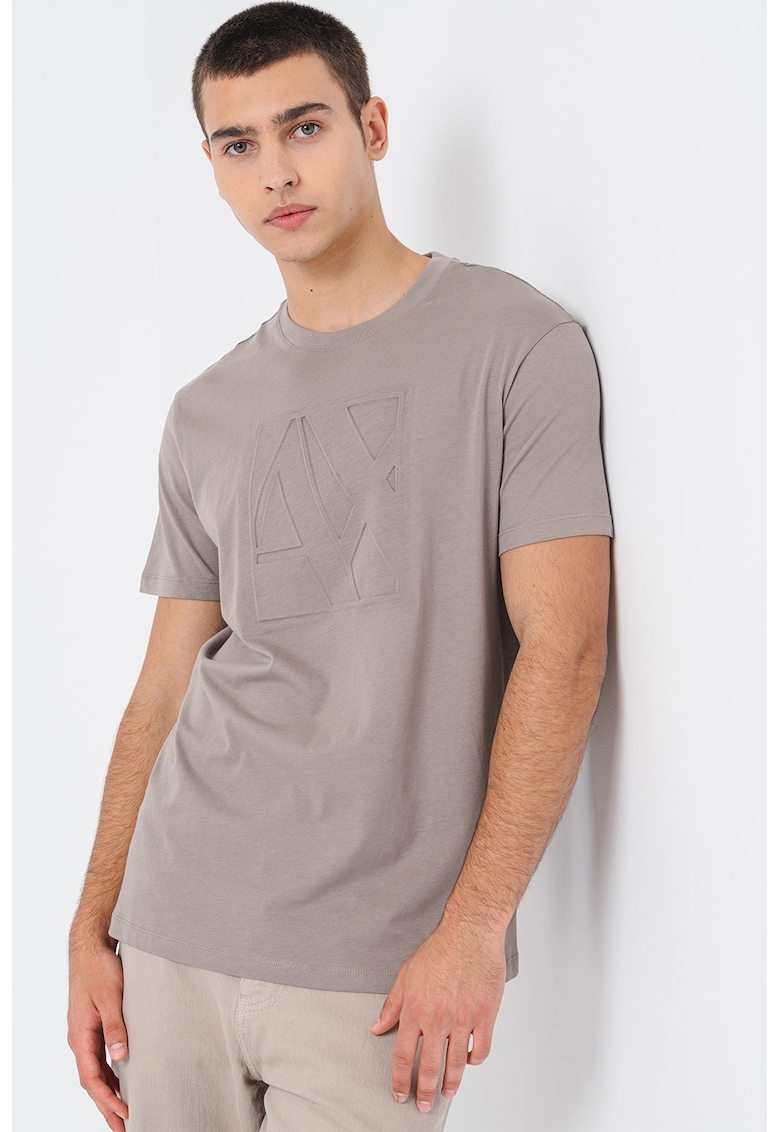 Tricou de bumbac cu logo supradimensionat