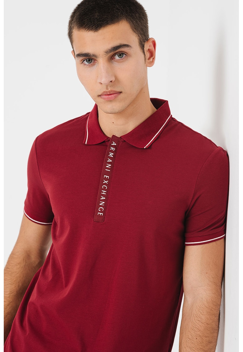 Tricou polo cu garnituri contrastante