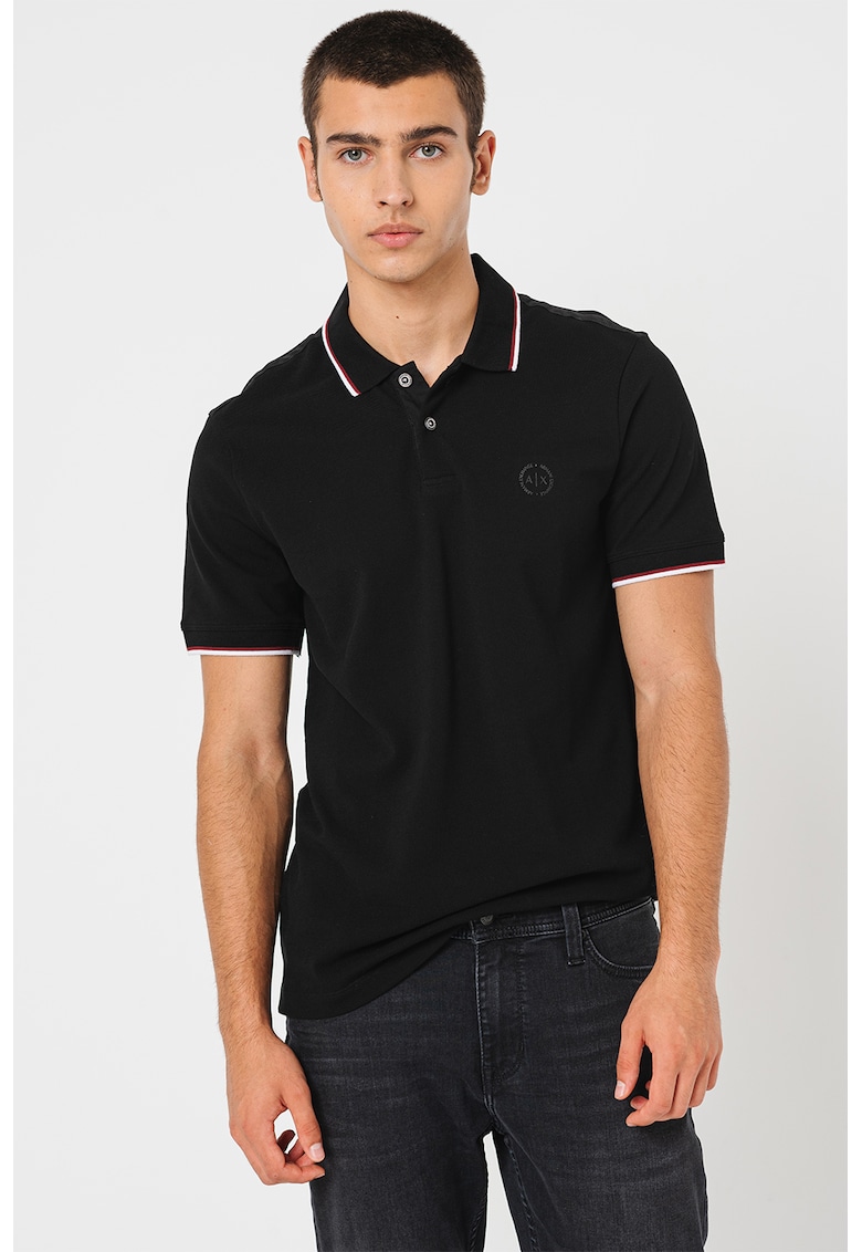 Tricou polo slim fit din bumbac