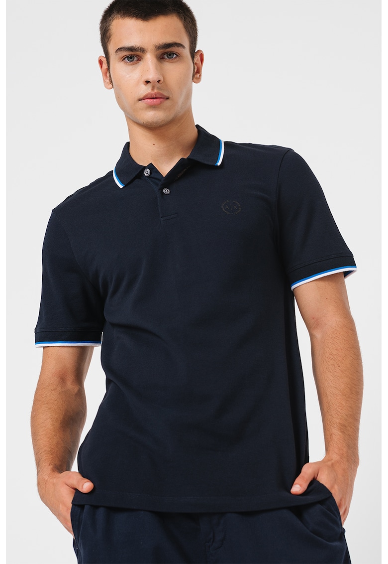 Tricou polo slim fit din bumbac