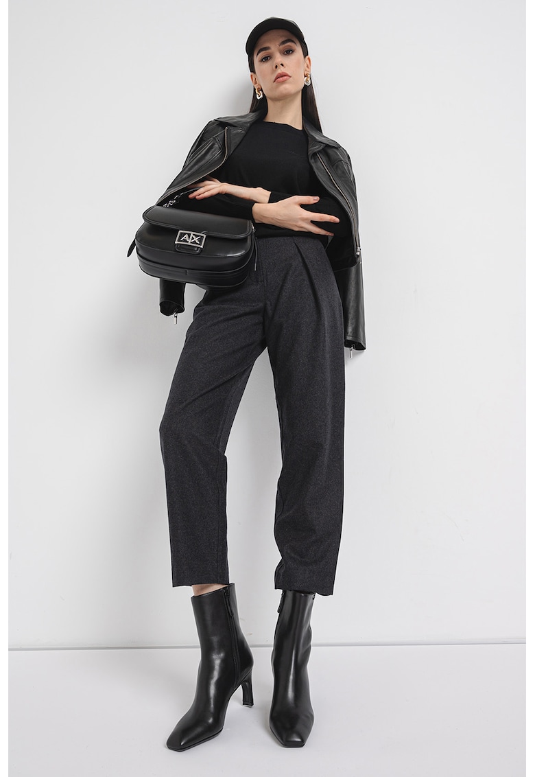 Pulover tricotat fin din amestec de lana