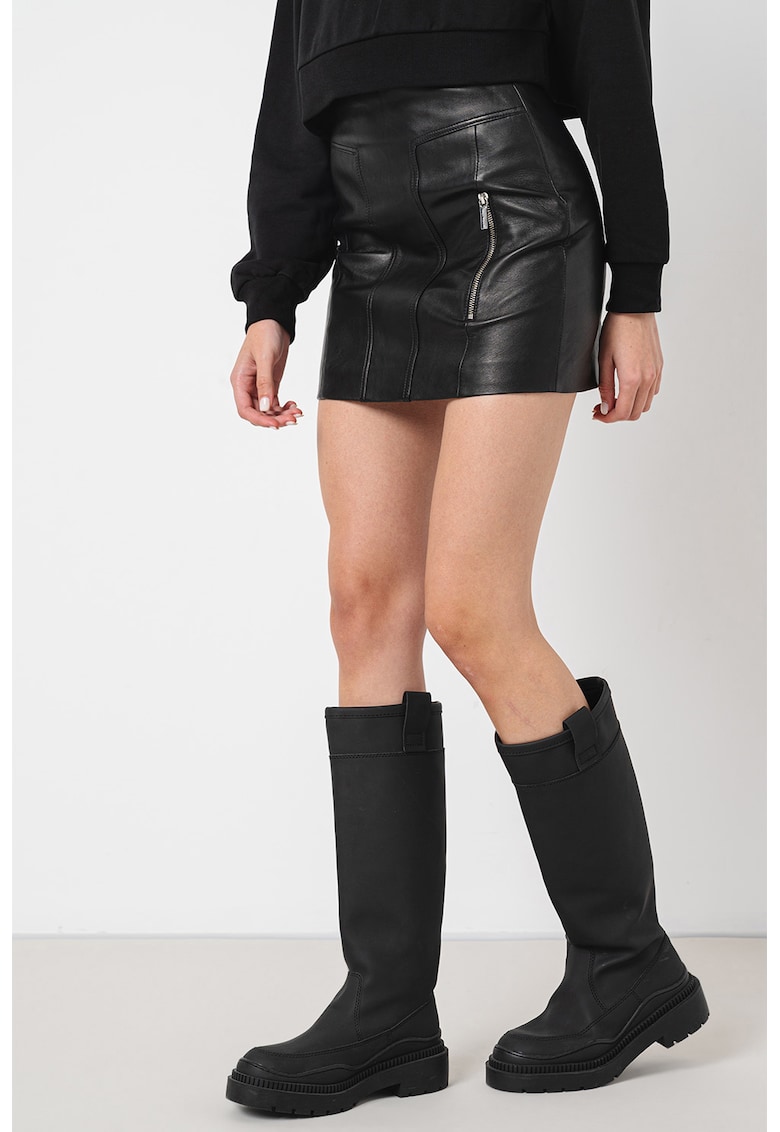 Fusta mini de piele