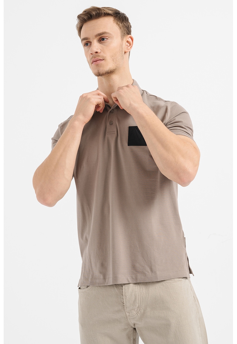 Tricou polo de bumbac cu logo