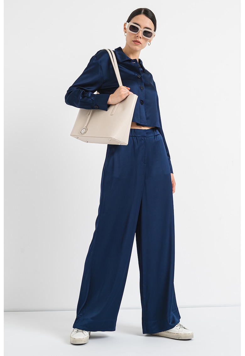 Camasa crop de satin Camasa crop de satin