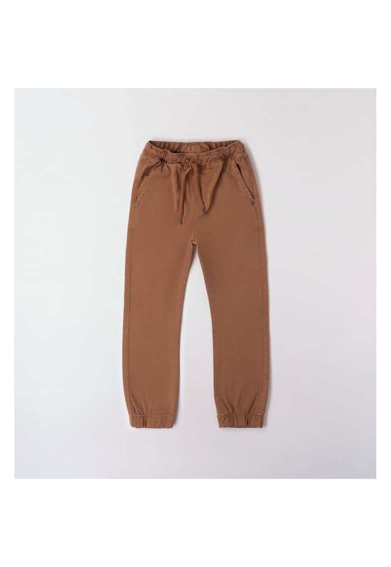 Pantaloni din twill cu banda elastica pentru baieti - 4.7736 - Maro - Maro