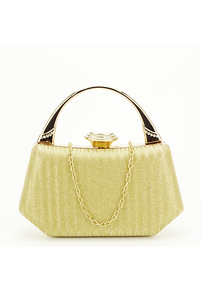 Clutch elegant cu maner B-55461 06dsazxfff - Auriu - 11x20x4