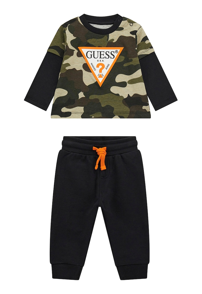 GUESS - Set de bluza cu model si pantaloni de trening