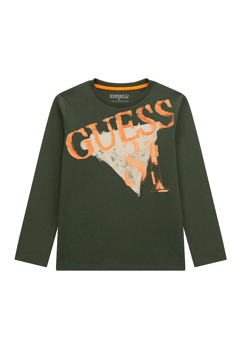 GUESS - Bluza de bumbac cu logo