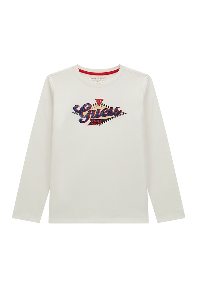 GUESS - Bluza de bumbac cu logo