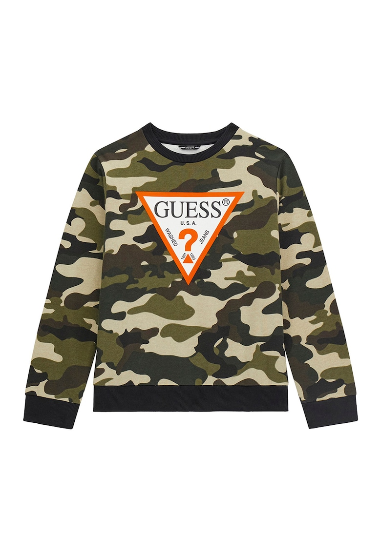 GUESS - Bluza de trening de bumbac cu logo