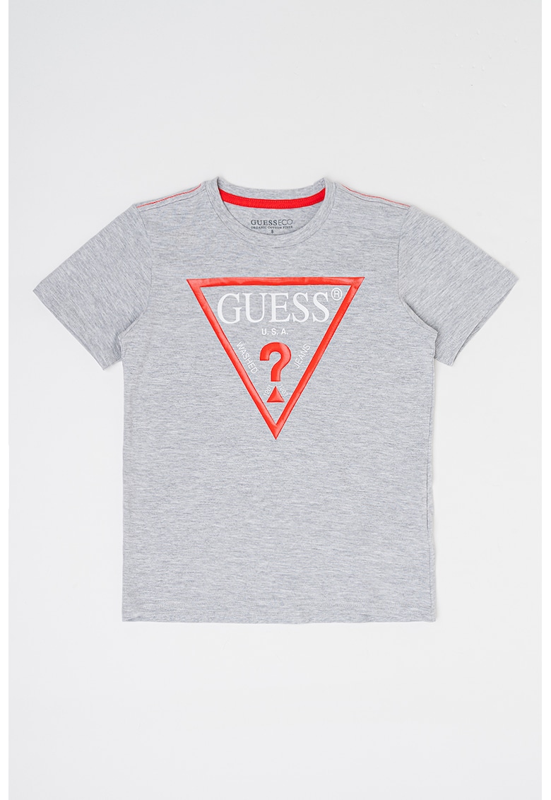 GUESS - Tricou de bumbac organic cu imprimeu logo