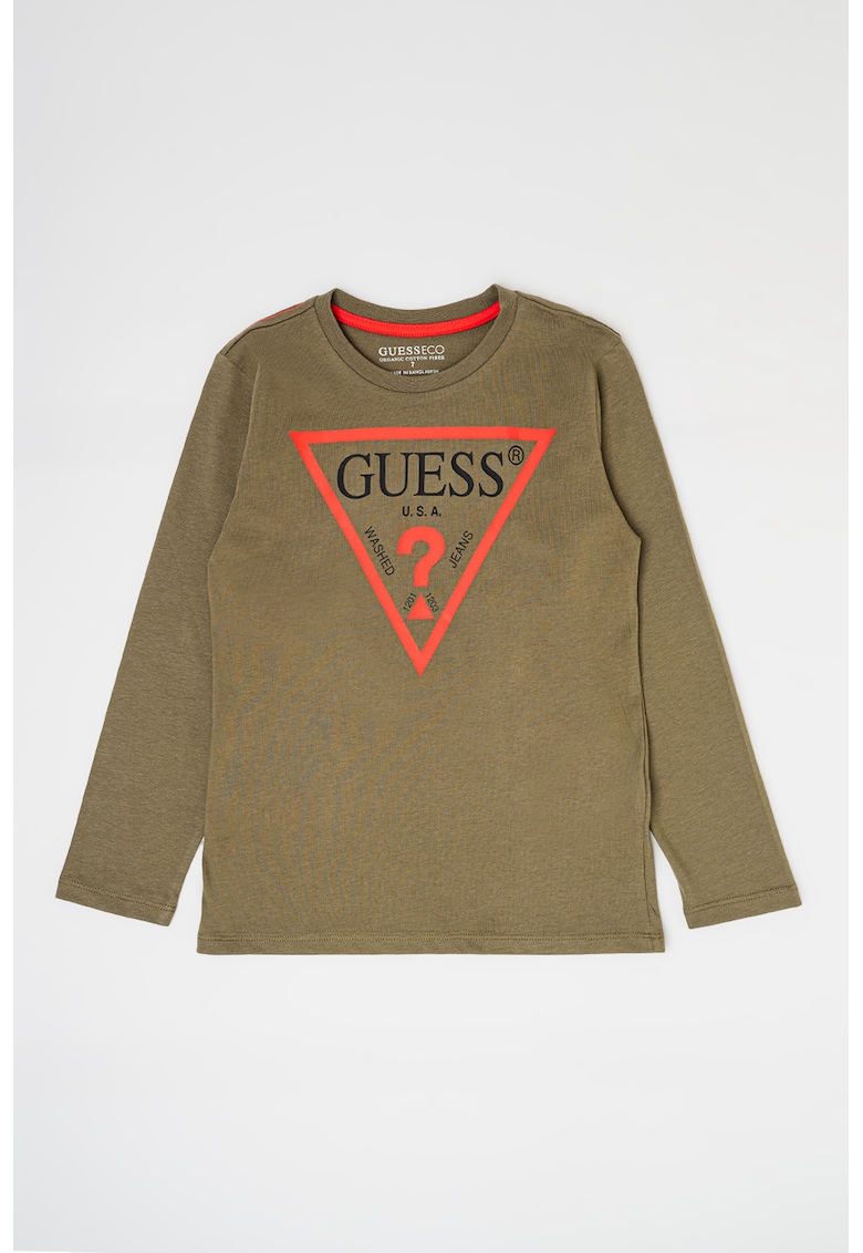 Guess - Bluza din bumbac organic cu imprimeu logo