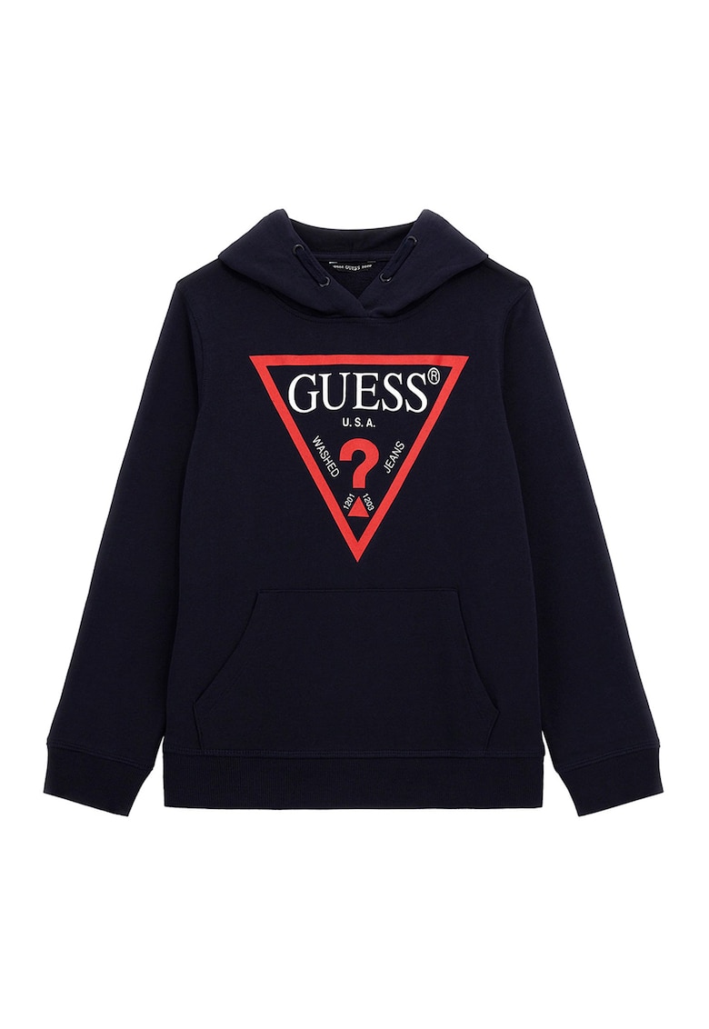 Guess - Hanorac de bumbac cu buzunar kangaroo