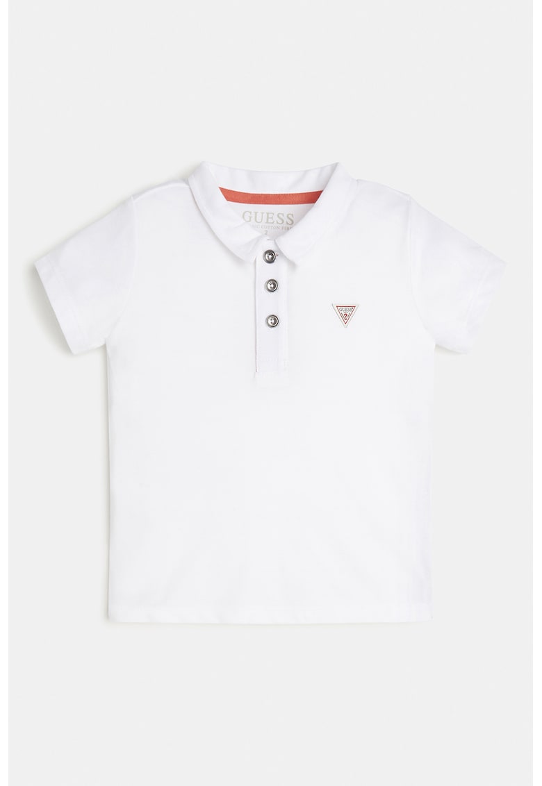 Tricou polo de bumbac - Alb optic
