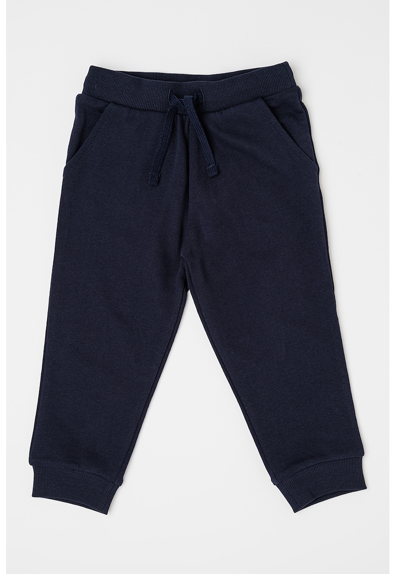 Pantaloni sport de bumbac cu snur in talie