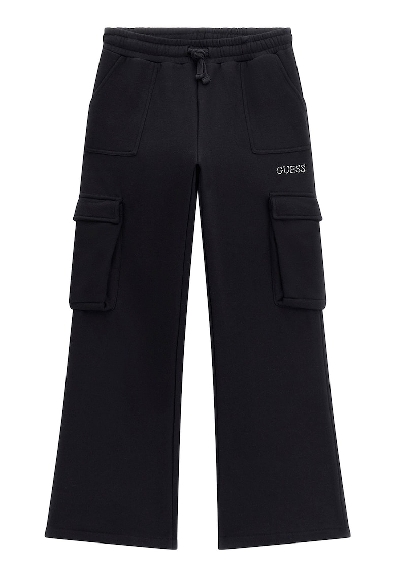 GUESS - Pantaloni de trening cargo cu snur